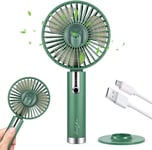 Dfjhure Portable Personal Fan Handsfree Mini Usb Neck Fan Rechargeable, 3 Speeds Cooling Electric Fan, Silent Outdoor Mini Hand Held Personal Fan for Home Office Travelling