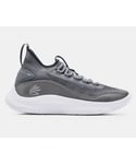 Under Armour Curry Flow 8 Shine Mens Grey Trainers - Size UK 6
