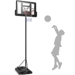 Basketstativ 180-305 cm höjdjusterbar basketkorg med stativ & 2 hjul korgsystem för barn