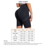 (Black L) Workout Yoga Shorts Tummy Control Dry Slim Fit Athletic Shorts For BST