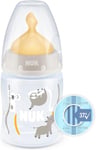 NUK First Choice+ Baby Bottle, 0 - 6 Months, Temperature Control, Anti Colic Ve