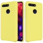 LLLi Mobile Accessories for HUAWEI Solid Color Liquid Silicone Dropproof Protective Case for Huawei Honor View 20(Black) (Color : Yellow)