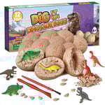 Dino-utgrävningsset för barn, dinosaurie leksak från 4 5 6 7 8 9 år pojke dino leksak