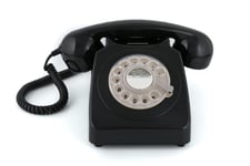 GPO GPO46RBLK 746 DESK PHONE ROTARY DIAL BLACK (US IMPORT) ACC NEW