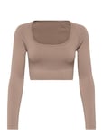Aim´n Luxe Seamless Crop Long Sleeve Beige