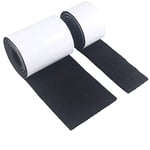 Log-Cabin Furniture Felt Pads-Felt Strip Tape 2 Rolls 100cm-Self Adhesive DIY Felt Floor Protectors Cut into Any Shape (Black)