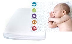 Ti TIN | Lot de 2 Protège Matelas pour Lit Enfant - Bébé | 60x120 cm | Protège Matelas Doux, Respirant, Imperméable et Antibactérien | 100% Coton | Doublure en Polyuréthane | Tissu Éponge