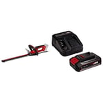 Einhell Power X-Change 18V Cordless Hedge Trimmer With Battery and Charger - 40cm (16 Inch) Cutting Length, Laser-Cut Diamond-Ground Steel Blades - GE-CH 18/40 Li Hedge Cutter + 2.5Ah Starter Kit