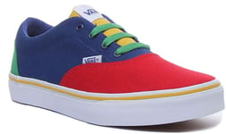 Vans Doheny Color Youth Lace Up Canvas Trainers In Multi Colour Size UK 3 - 6