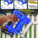 2 in 1 Cordless Stapler Nail Gun Lightweight Brad Nailer Tacker Power Tool DIY