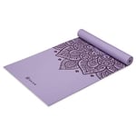 Gaiam Yoga Mat Premium Print Non Slip Exercise & Fitness Mat for All Types of Yoga, Pilates & Floor Workouts, New Lilac Sundial, 5mm
