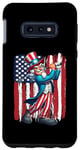 Galaxy S10e Uncle Sam Playing Golf 4th of July Golfing American Flag Case