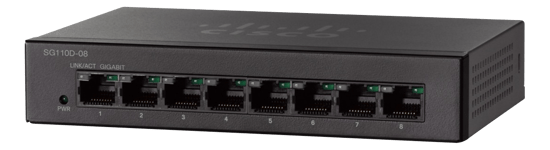 Cisco Small Business Gigabit Desktop Switch 8-port, svart