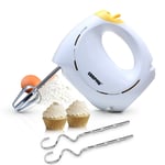 GEEPAS Geepas 150W Electric Hand Mixer Food Whisk for Baking 7 Speeds, White