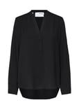 Selected Femme Slfmivia Ls Top B Noos Svart