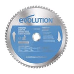 Evolution Power Tools T255TCT-70MS Mitre Saw Blade (AKA TCT Saw Blade) For Cutting Thin Steel - Carbide Tipped Metal Saw Blade Produces Virtually No Heat, Burrs or Sparks, 255 mm