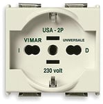 VIMAR Prise universelle 2P+T 16A, blanc 0r08410