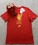 Liverpool FC T Shirt & H86 Cap SET Heritage 86 Snapback LFC Scousers M