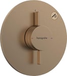 hansgrohe DuoTurn S - shower mixer conceiled for 1 function, shower mixer tap round, single lever shower mixer for iBox universal 2, brushed bronze, 75618140