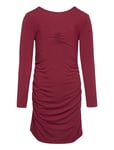 Viscose Dress Dresses & Skirts Dresses Casual Dresses Long-sleeved Casual Dresses Burgundy Rosemunde Kids