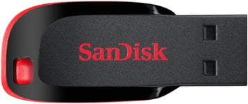 SanDisk 128GB Cruzer Blade USB 2.0 Flash Drive 128GB, Black 