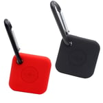 Hemobllo 2pcs Compatible for Tile Mate Pro Silicone Case Key Finder Phone Finder Anti Scratch Protective Skin Cover Case Red Black