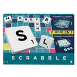 Jeu classique Mattel Scrabble 2 En 1 Avec Plateau Réversible