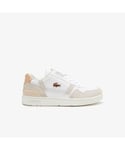 Lacoste Womenss T-Clip Trainers in Pink - White Leather - Size UK 7.5