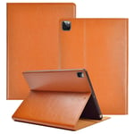 Suitable for Ipad pro11 inch 12.9 inch leather protective sleeve with pen slot-Elegant Brown 11 2020