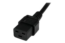 StarTech.com 2m (6ft) Computer Power Cord, 16AWG, EU Schuko to C19 Power Cord, 16A 250V, Black Replacement AC Cord, TV/Monitor Power Cable, Schuko CEE 7/7 to IEC 60320 C19 Power Cord - PC Power Supply Cable - strømkabel - IEC 60320 C19 til power CEE 7/7 -