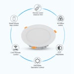 Milight 18w Rgb+cct Dimmable Led Panel Downlight Recessed Ce