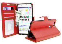 Crazy Horse Wallet Huawei Honor 8 (Röd)