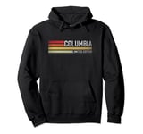 Retro Vintage 1980s 1970s Graphic Style Columbia Tennessee Pullover Hoodie