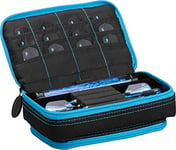 Casemaster Plazma Plus Black with Blue Trim Dart Case and Phone Pocket