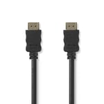 NEDIS Câble HDMI haut débit avec Ethernet - Fiche HDMI™ - Fiche HDMI™ - 18 Gbps - 40 m - Rond - Noir