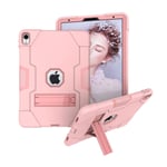 iPad Pro 11 inch (2018) hybrid skydd av plast med logo utskärning och fotstöd - Rosa