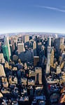Poster vertical XL déco FISHEYE NEW YORK 150 x 240 cm | Trompe l'œil Déco murale Qualité HD Scenolia
