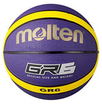 Molten Youth BGR-VY Ballon de Basketball en Caoutchouc Violet/Jaune Taille 6