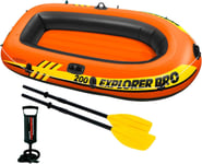 Intex Inflatable Boat With Paddle Oars + Pump 2 Person 77" x 40" Summer Beach