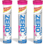 Dextro Energy Zero Calories Pink Grapefruit | Recovery and Hydration Electrolyte Drink | Zero Effervescent Tablets | with Caffeine I Vegan, 3 x 20