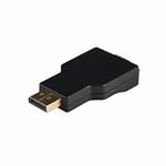 Adaptateur DisplayPort - DisplayPort Mâle - VGA Femelle 15p - 1080p - Plaqué Or - Droit - Rond - ABS - Anthracite - Boîte
