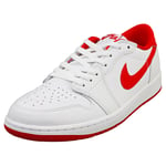 Nike Air Jordan 1 Retro Low Og Mens White Red Fashion Trainers - 8 UK