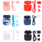 4 In 1 Silicone Case Cover For Airpod Earphone Accessories Anti- Red