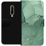 OnePlus 7 Pro Svart Plånboksfodral Grön Marmor