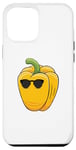 Coque pour iPhone 12 Pro Max Poivre jaune avec des lunettes de soleil Fille poivre jaune