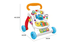2in1 Baby Walker First Steps Activity Bouncer Musical Toys Car Along Toddlers