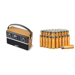 STREAM94L Smart Radio with FM/DAB/DAB+/Bluetooth/Internet Radio/Music Player/Spotify & Amazon Basics AA 1.5 Volt Performance Alkaline Batteries - Pack of 48 (Appearance may vary)