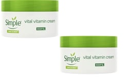 2 X Simple Kind to Skin Vital Vitamin Night Cream 50ml  NEW FAST UK POSTAGE!
