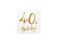 Servetter 40-Årsdag, Guld