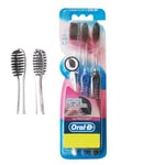 Oral-B Black Tea Gum Toothbrush Ultra Thin Deep Clean Care Extra Gentle Soft x 3